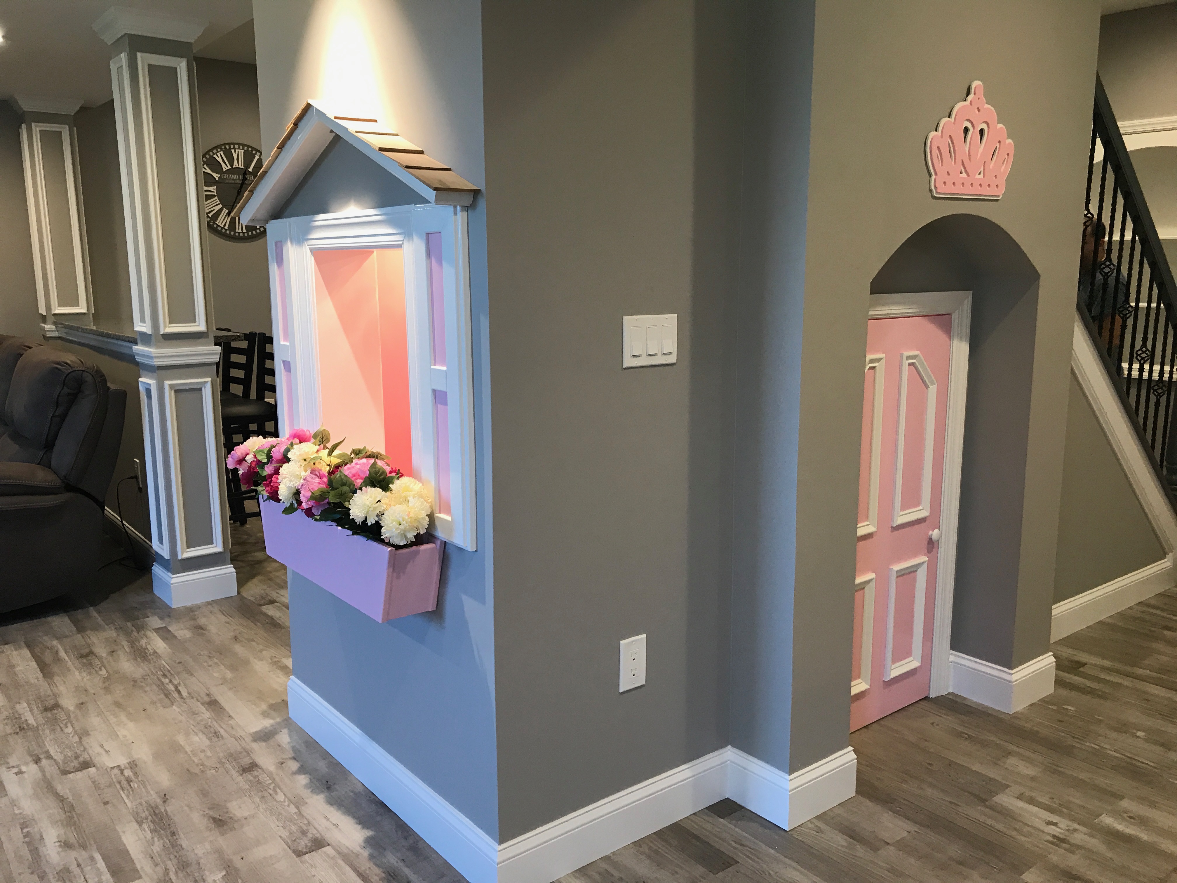 blue and pink Select Basement Finishing From Start to Finish